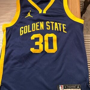 NBA Golden State Youth S Blue and Yellow Jersey